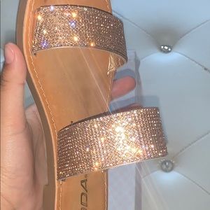 Rose gold sandals